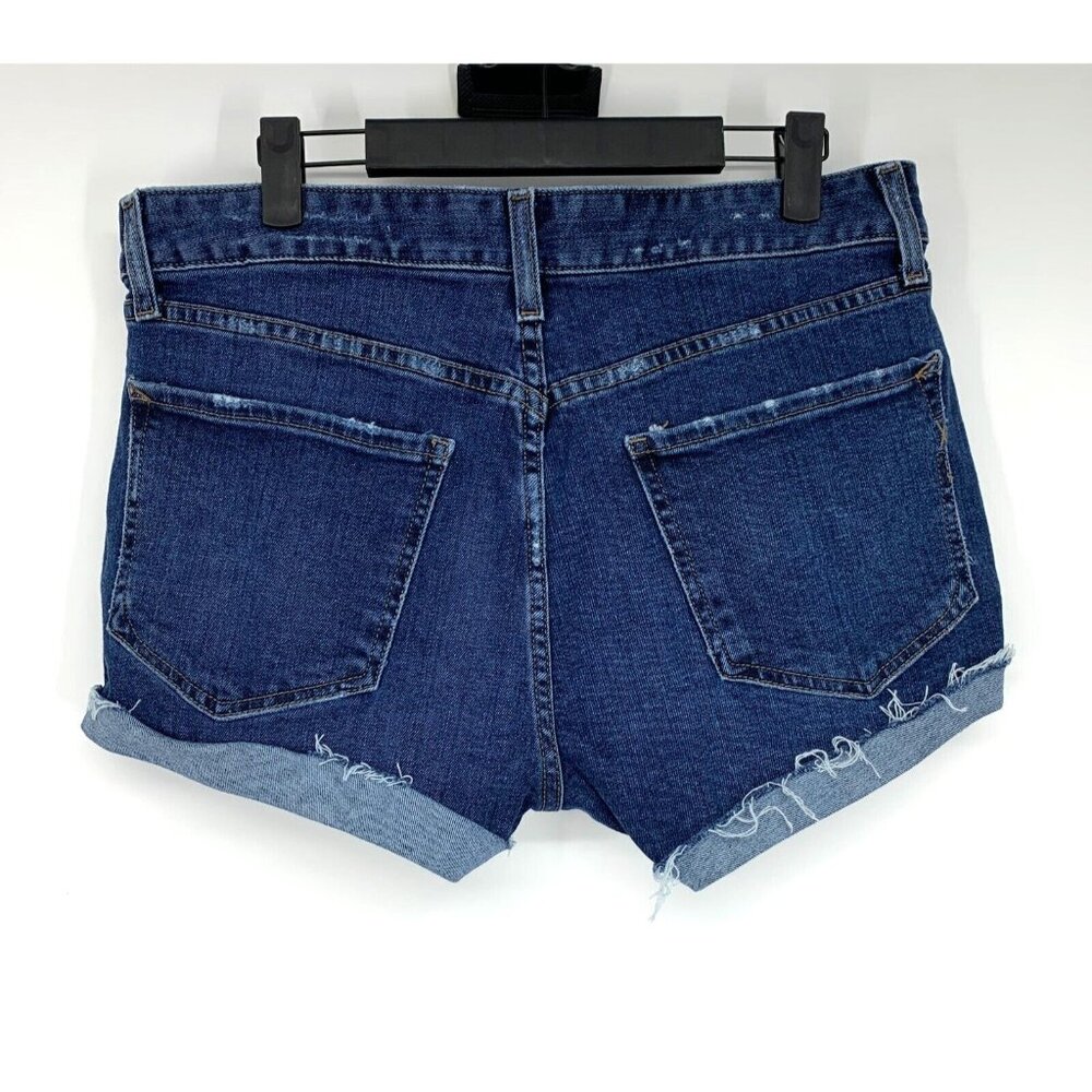 Express Denim Shorts Relaxed Low Rise Shortie Blue Jean Cuffed - Picture 6 of 10
